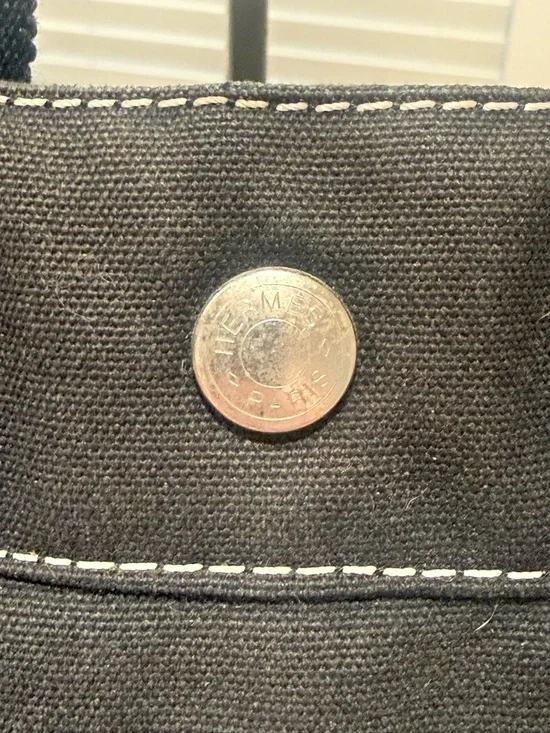 Hermes Black Canvas Tote Bag - Picture 8 of 8